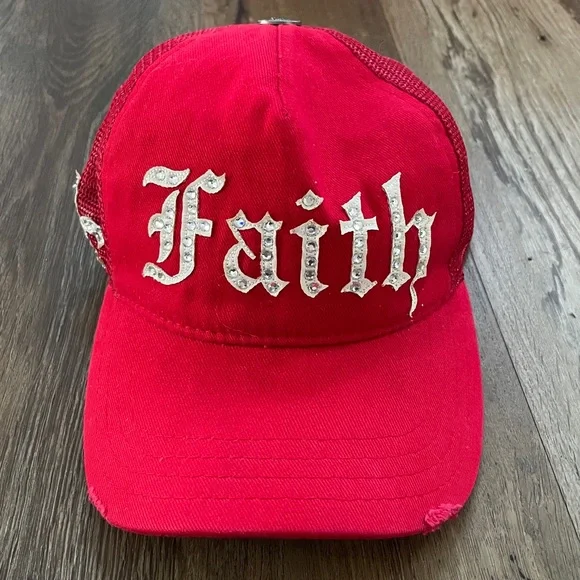 FAITH CONNEXION HAT FAITH LOGO STRASS MESH CAP – Faith Connexion main image 3